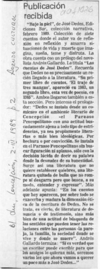 El grito de rebelión  [artículo] Carolina Andonie Dracos.