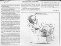 Gabriela Mistral "deportada"  [artículo] Jorge Vargas Díaz.