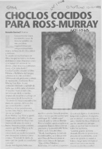 Choclos cocidos para Ross-Murray  [artículo] Reinaldo Berríos.