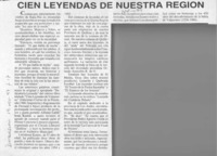 Cien leyendas de nuestra región  [artículo].