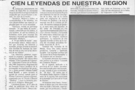 Cien leyendas de nuestra región  [artículo].