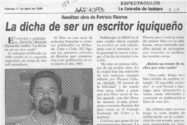 La dicha de ser un escritor iquiqueño  [artículo].