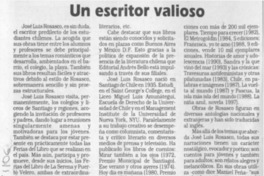 Un escritor valioso  [artículo] M. T. H.
