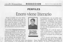 Enero viene literario  [artículo] Pedro Montealegre Latorre.