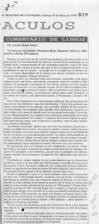 "La Historia extraviada"  [artículo] Antonio Rojas Gómez.