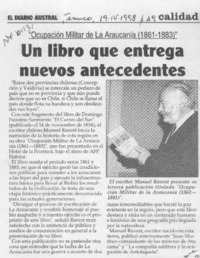 Un Libro que entrega nuevos antecedentes  [artículo].