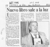Nuevo libro sale a la luz  [artículo].