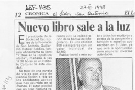Nuevo libro sale a la luz  [artículo].