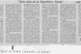 "Siete días en la república alada"  [artículo] Reinaldo Wolf O.