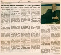 "Siempre hay elementos autobiográficos"