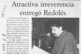 Atractiva irreverencia entregó Redolés  [artículo].