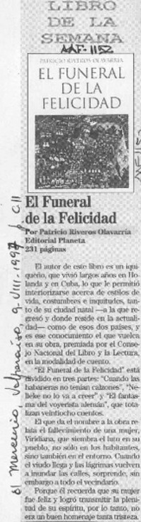 El Funeral de la felicidad  [artículo].