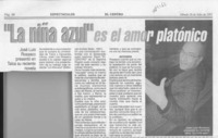 "La Niña azul", es el amor platónico  [artículo].