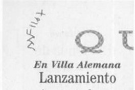 Lanzamiento póstumo de una obra literaria  [artículo].