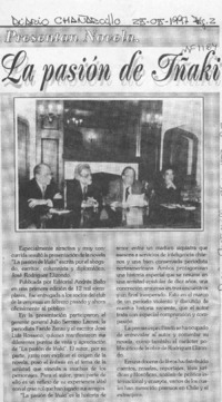 La Pasión de Iñaki  [artículo].