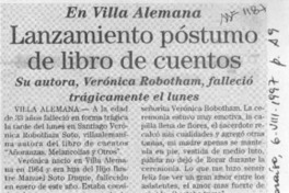 Lanzamiento póstumo de libro de cuentos  [artículo].