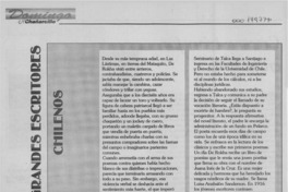 Grandes escritores chilenos