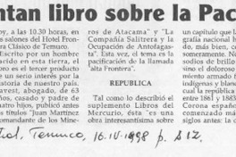 Presentan libro sobre la pacificación[  [artículo].