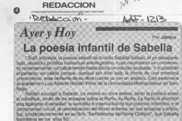 La poesía infantil de Sabella