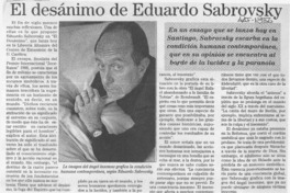 El Desánimo de Eduardo Sabrovsky