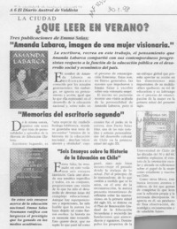 Qué leer en verano?  [artículo].