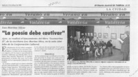 "La Poesía debe cautivar"  [artículo].