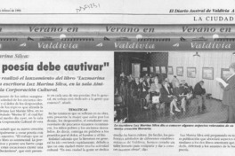 "La Poesía debe cautivar"  [artículo].