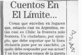 Cuentos en el límite --  [artículo] Víctor Rojas Farías.