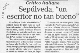 Sepúlveda, "un escritor no tan bueno"  [artículo].