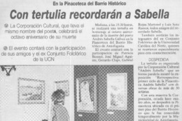 Con tertulia recordarán a Sabella