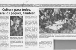 Cultura para todos, para los peques, también  [artículo].