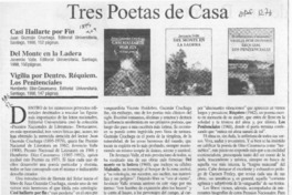Tres poetas de casa