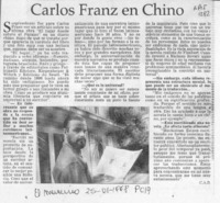 Carlos Franz en chino  [artículo] C. A. D.