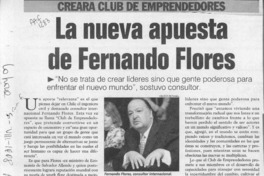 La nueva apuesta de Fernando Flores  [artículo] Catalina Allendes.