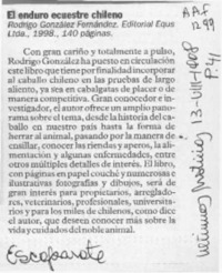El Enduro ecuestre chileno  [artículo].
