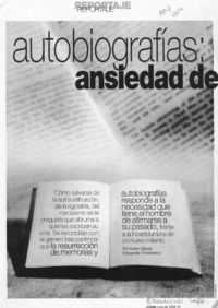 Autobiografías, ansiedad de fin de siglo