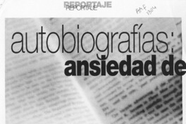 Autobiografías, ansiedad de fin de siglo