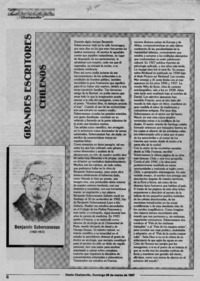 Grandes escritores chilenos  [artículo].