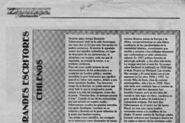 Grandes escritores chilenos  [artículo].