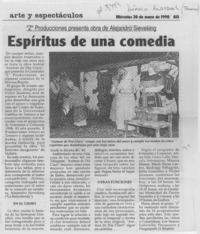 Espíritus de una comedia  [artículo].