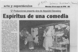 Espíritus de una comedia  [artículo].