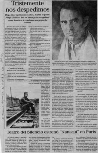 Tristemente nos despedimos  [artículo].