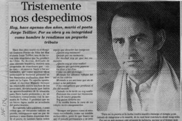 Tristemente nos despedimos  [artículo].