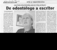 De odontólogo a escritor  [artículo] Eduardo Henríquez O.