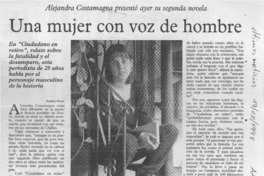 Una mujer con voz de hombre  [artículo] Angélica Rivera.