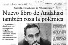 Nuevo libro de Andahazi también roza la polémica  [artículo] Angélica Rivera.