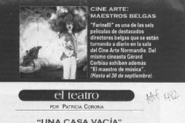 "Una casa vacía"  [artículo] Patricia Corona.