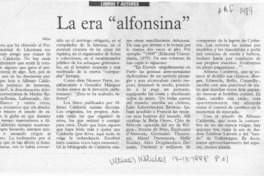 La era "alfonsina"  [artículo] Filebo.