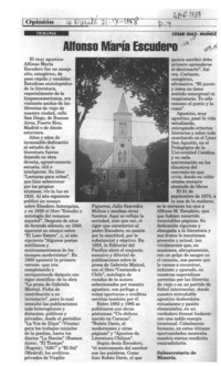 Alfonso María Escudero  [artículo] Cesar Díaz-Muñoz.
