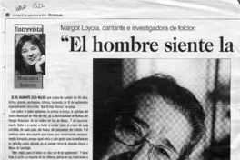 "El hombre siente la tierra en mí"  [artículo] Margarita Serrano.